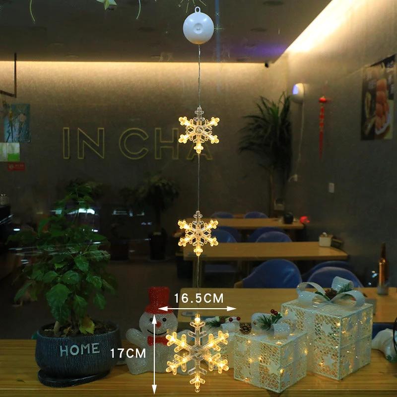 Luces Colgantes LED en Forma de Estrella de 3 Piezas para Decoración Navideña