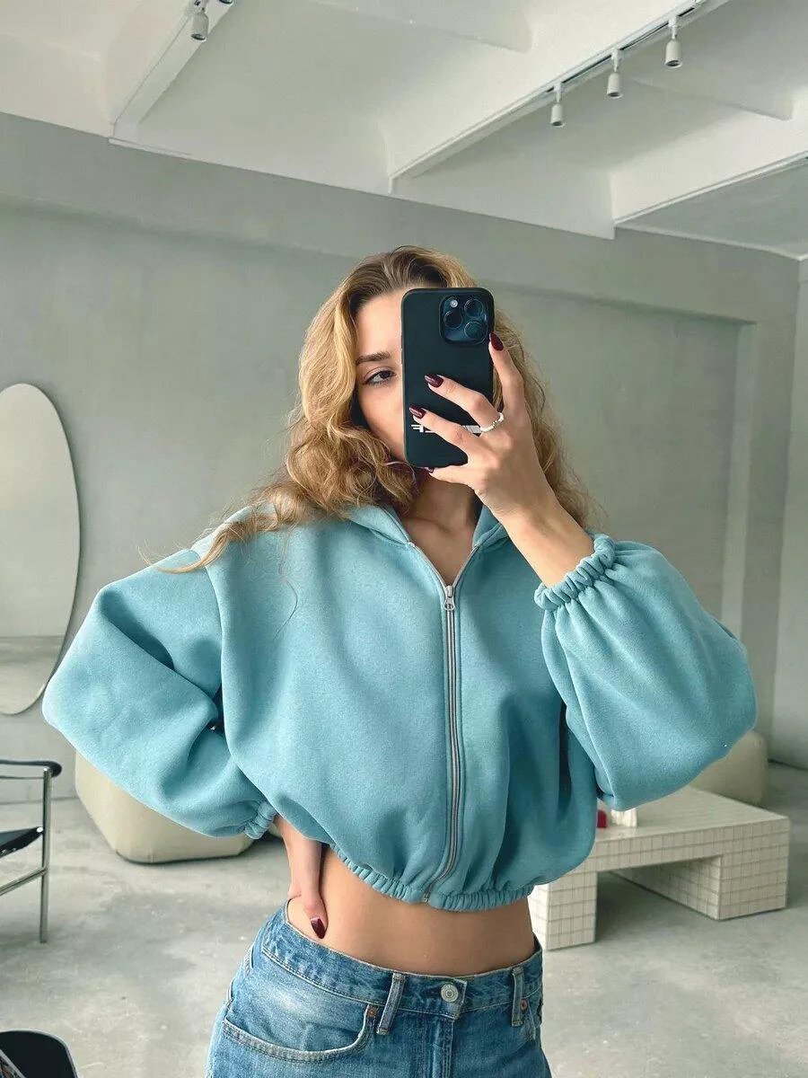 European and American Casual Women's Solid Color Hoodies