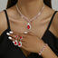 Ensemble de Bijoux de Mariée Élégant : Collier, Boucles d'Oreilles et Bracelet