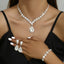 Ensemble de Bijoux de Mariée Élégant : Collier, Boucles d'Oreilles et Bracelet