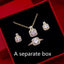 Elegant Zircon Gem Jewelry Set - Necklace, Earring, Ring