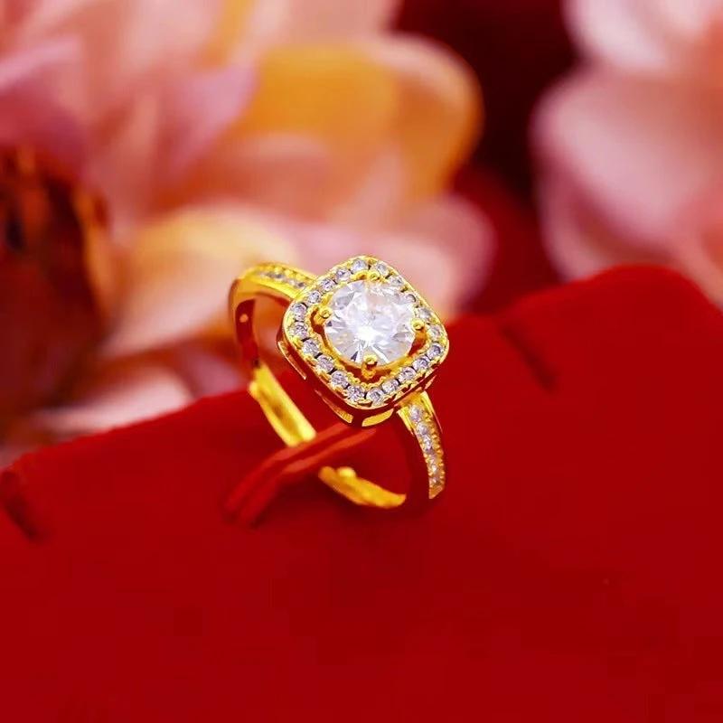 Elegant Zircon Gem Jewelry Set - Necklace, Earring, Ring