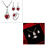 Elegant Zircon Gem Jewelry Set - Necklace, Earring, Ring