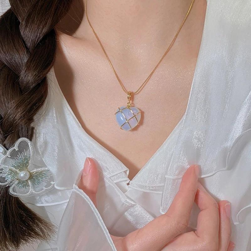 Whimsical Moonstone Necklace for Young Dreamers