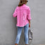 Chaqueta de Camisa Rota de Moda para Mujeres - Top Casual de Otoño y Primavera