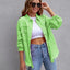 Chaqueta de Camisa Rota de Moda para Mujeres - Top Casual de Otoño y Primavera