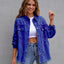 Chaqueta de Camisa Rota de Moda para Mujeres - Top Casual de Otoño y Primavera