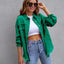 Chaqueta de Camisa Rota de Moda para Mujeres - Top Casual de Otoño y Primavera