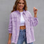 Chaqueta de Camisa Rota de Moda para Mujeres - Top Casual de Otoño y Primavera
