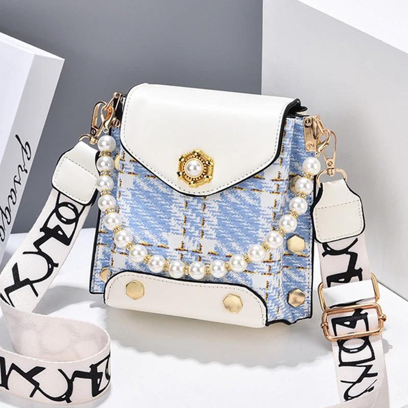 Bolso Cruzado Elegante para Mujeres con Detalle de Perlas