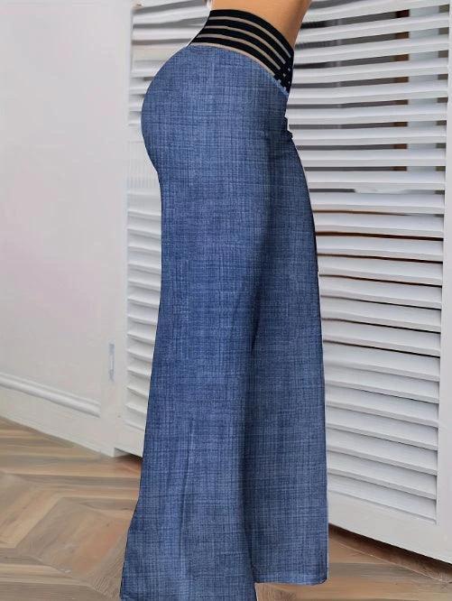 Girls' High Waist Solid Color Versatile Pants