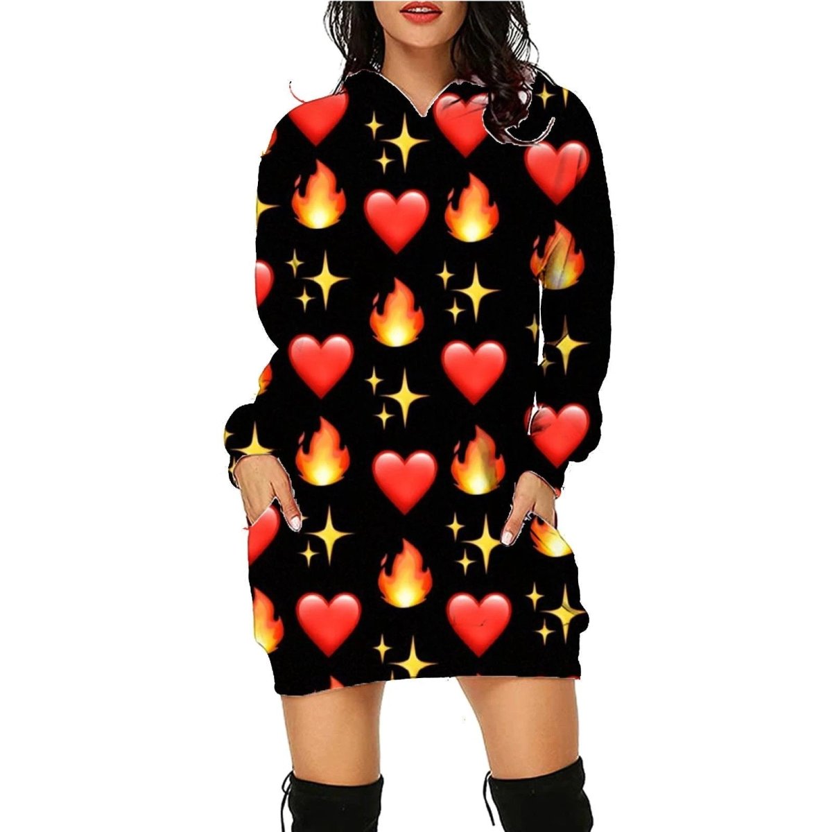 Hoodie à manches longues imprimé Halloween avec poches pour femmes