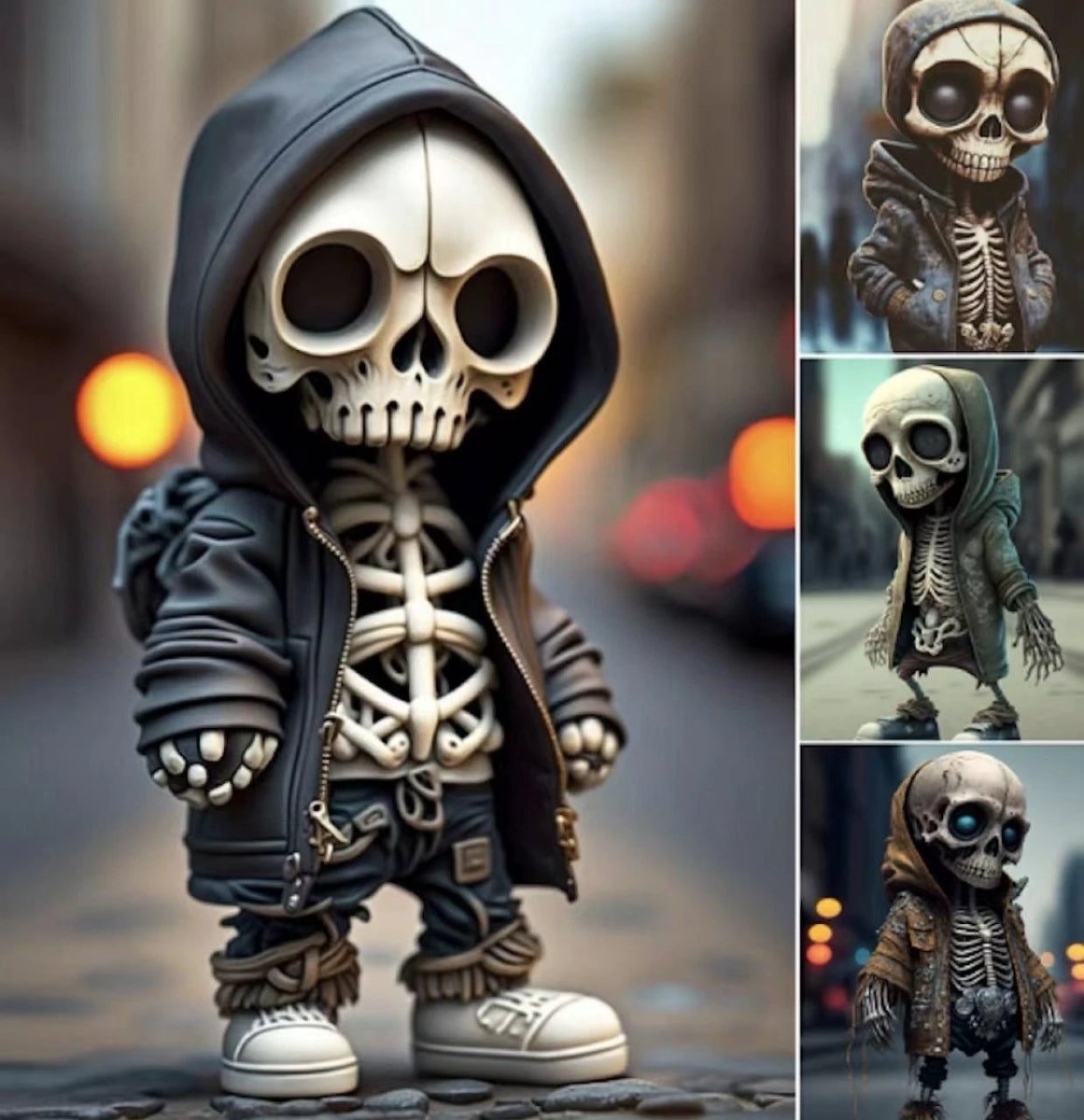 Figurines de squelette d'Halloween - Décor unique en résine