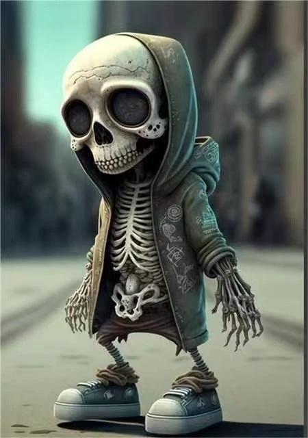 Figurines de squelette d'Halloween - Décor unique en résine