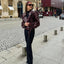 Loose Lapel Leather Jacket - Stylish Cropped Streetwear for Women