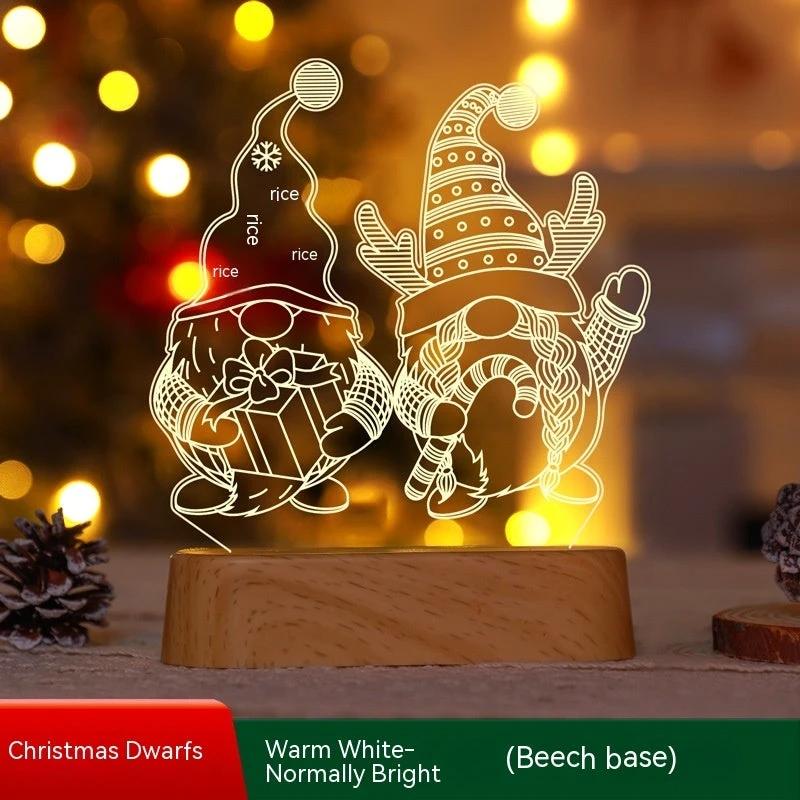 Ornement lumineux en acrylique LED 3D MANDOTOS - Décorations de fête