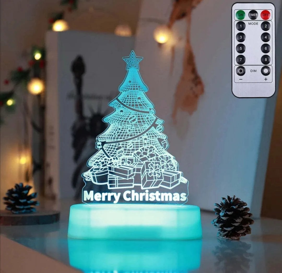 Ornement lumineux en acrylique LED 3D MANDOTOS - Décorations de fête
