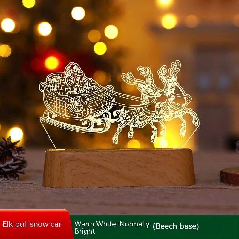 Ornement lumineux en acrylique LED 3D MANDOTOS - Décorations de fête