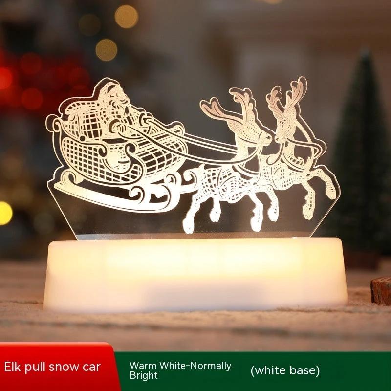 Ornement lumineux en acrylique LED 3D MANDOTOS - Décorations de fête