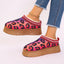 Mandotos Christmas Cartoon Print Plush Lined Ankle Boots for Women