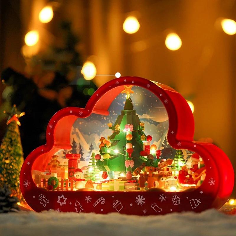 Lámpara Nocturna Nube de Navidad Mandotos con Luces LED