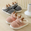 Chaussons Elk de Noël Mandotos - Chaussures d'intérieur confortables pour l'hiver