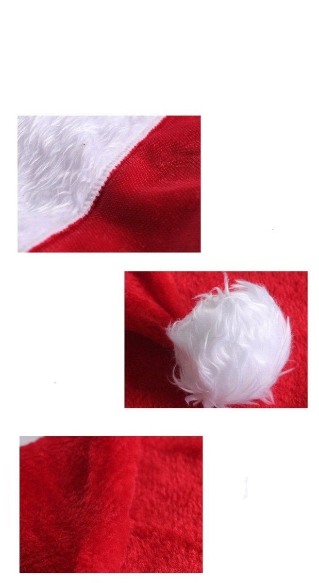 Sombrero de Santa de Peluche con Luz LED Mandotos para Todas las Edades