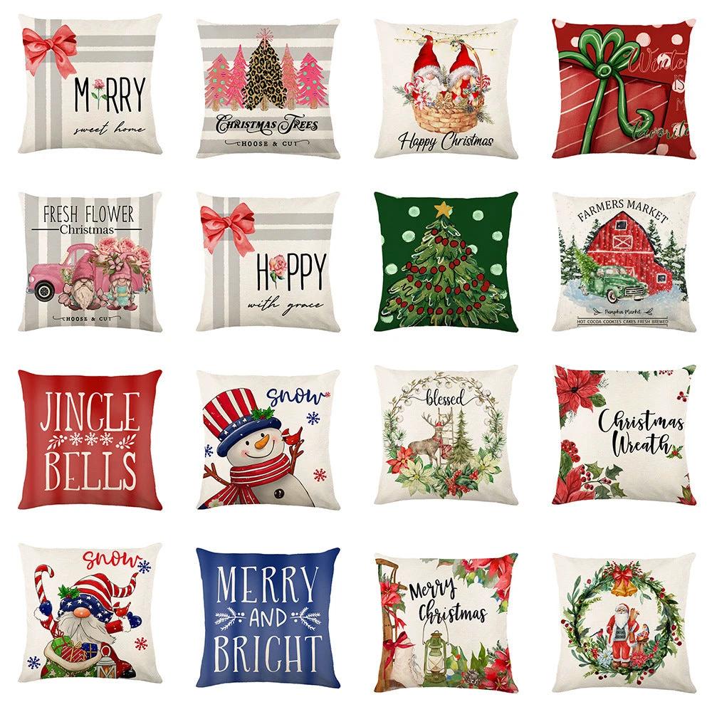 Fundas de Almohada Navideñas Mandotos con Diseño de Copo de Nieve