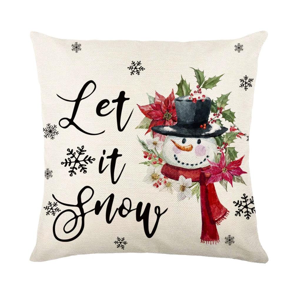 Fundas de Almohada Navideñas Mandotos con Diseño de Copo de Nieve