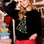 Sudadera de Árbol de Navidad - Sudadera de Manga Larga para Mujer