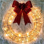 Couronne de Noël LED lumineuse Mandotos 50 cm avec nœud