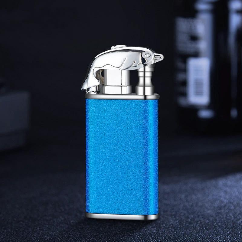 Encendedor de Llama Azul Creativo Mandotos - A Prueba de Viento Doble Llama