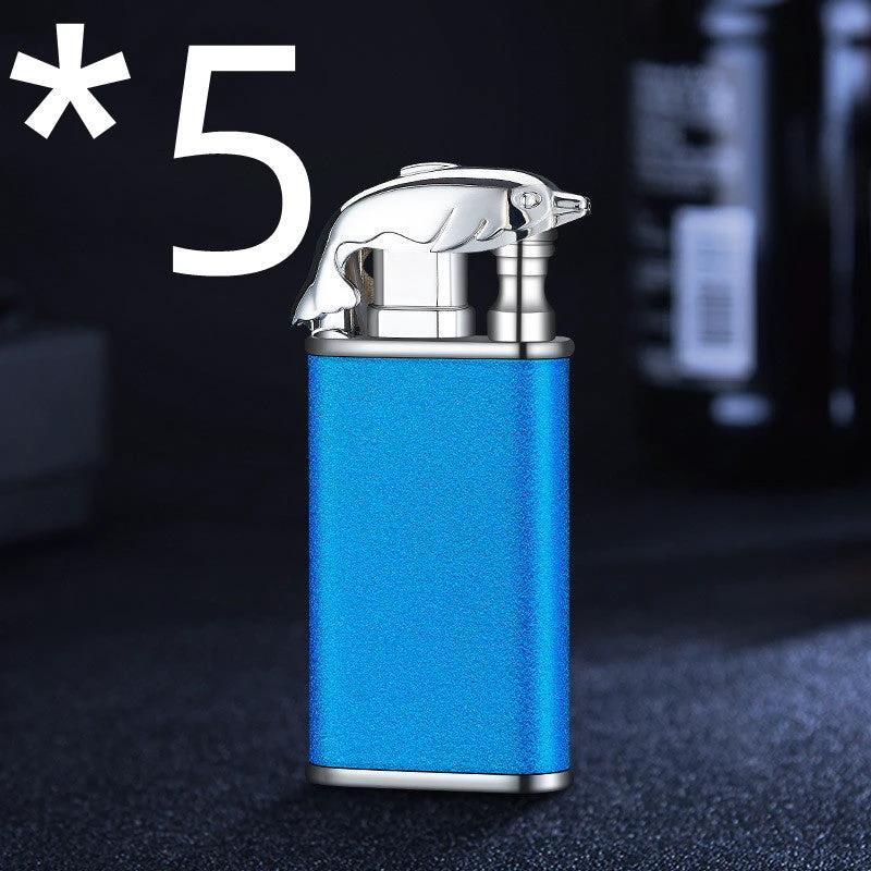 Encendedor de Llama Azul Creativo Mandotos - A Prueba de Viento Doble Llama