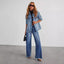 Mandotos High Waist Slim Fit Wide Leg Jeans