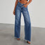 Mandotos High Waist Slim Fit Wide Leg Jeans