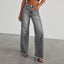 Mandotos High Waist Slim Fit Wide Leg Jeans