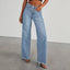 Mandotos High Waist Slim Fit Wide Leg Jeans