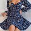 Robe à manches lanternes imprimée florale Mandotos