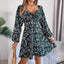 Robe à manches lanternes imprimée florale Mandotos