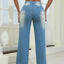 Jeans déchirés taille haute Mandotos - Coupe droite large