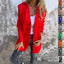 MANDOTOS Hooded Cardigan - Loose Fit Red Jacket