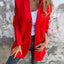 MANDOTOS Hooded Cardigan - Loose Fit Red Jacket
