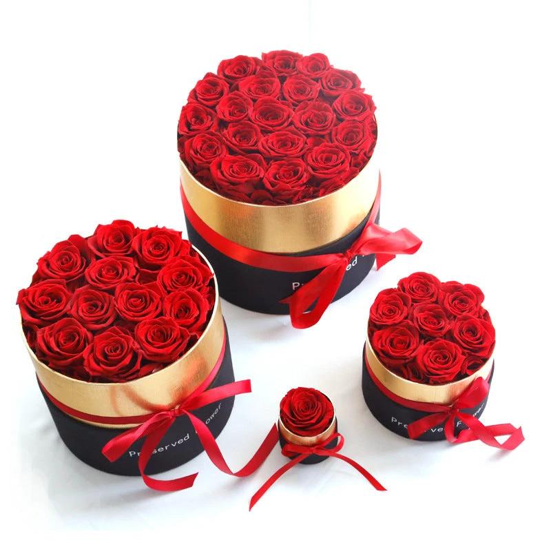 Conjunto de Caja de Rosas Reales Preservadas Mandotos - Regalo Atemporal para Cualquier Ocasión