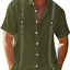 Chemise Guayabera Cubane pour Homme - Style Décontracté à Manches Courtes