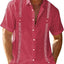 Chemise Guayabera Cubane pour Homme - Style Décontracté à Manches Courtes