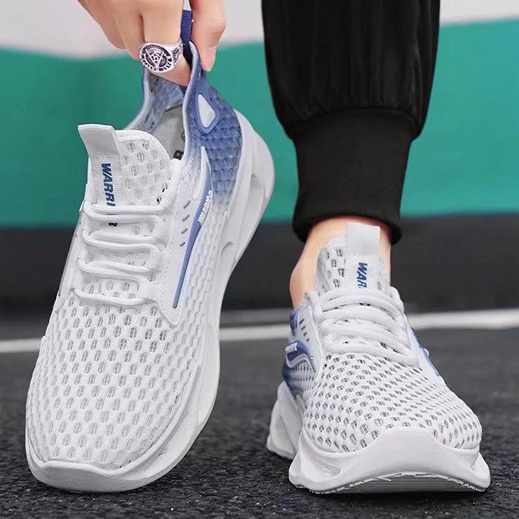 Zapatillas de malla con cordones para hombre - Zapatos deportivos de bajo perfil elegantes