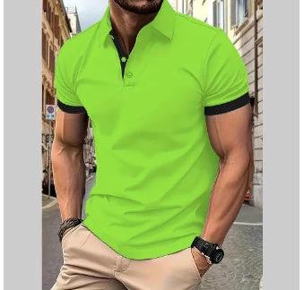 Camisa Polo de Negocios de Manga Corta para Hombre