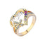 Anillo de Mariposa con Corazón Hueco Amor Mamá con Rhinestones