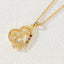 Anillo de Mariposa con Corazón Hueco Amor Mamá con Rhinestones