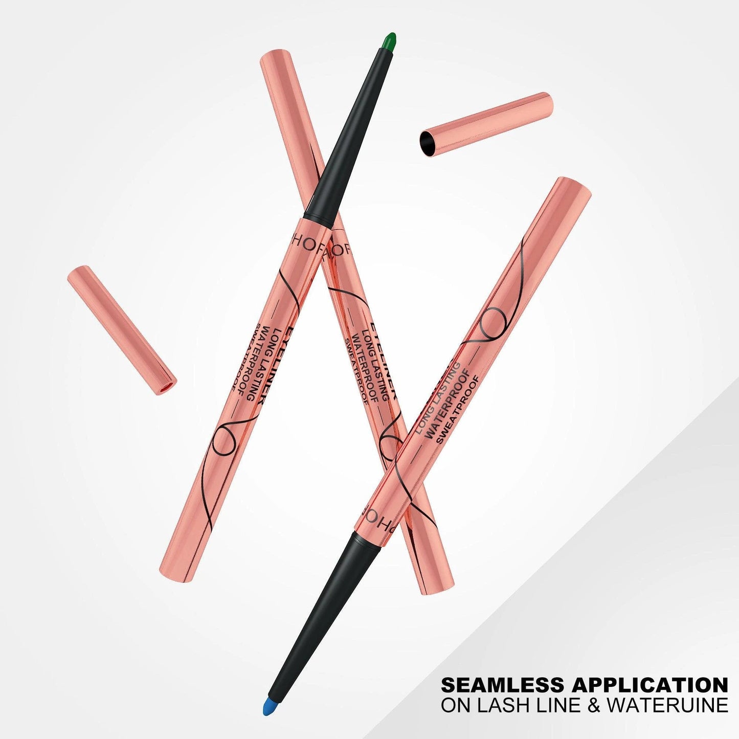 Ensemble de Crayons Eyeliner Étanches Colorés PHOFAY - Couleurs Audacieuses pour Looks Créatifs